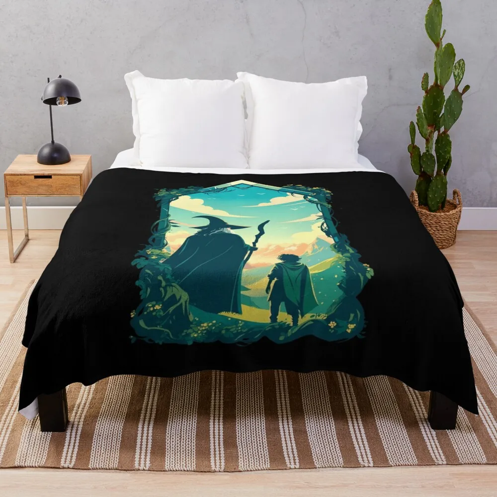 An Epic Tale Begins - Fantasy Throw Blanket Cute Cute Plaid heavy to sleep Blankets