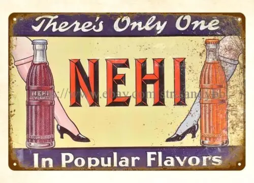 1 pcs,NEHI Soda Popular Flavors Bottle metal tin sign buy art prints online