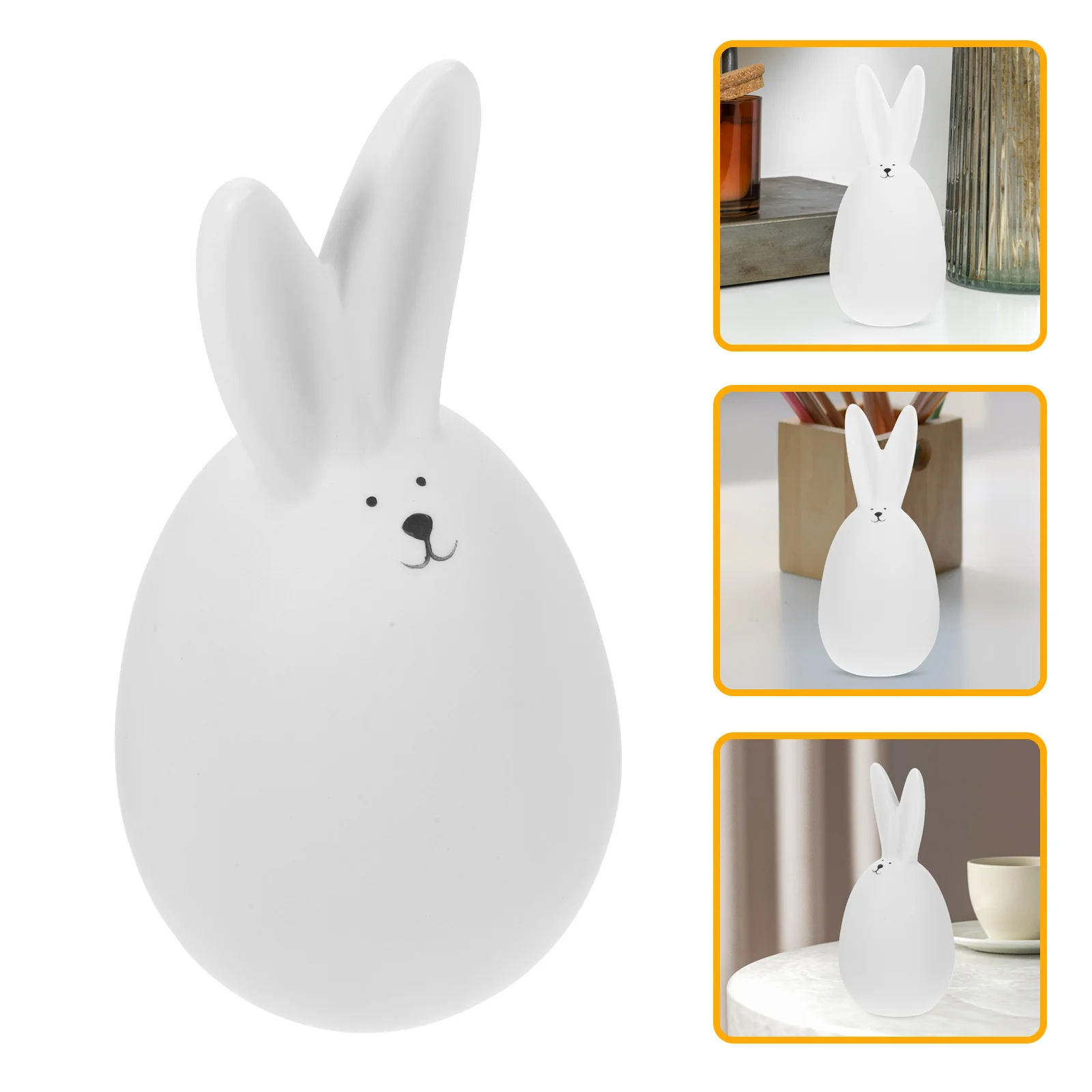 

1Pcs Ceramic Rabbit Adornment Creative Simple Design for Farmhouse Indoor Outdoor Decor Coffee Table Wedding Gift
