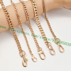 Stainless Metal Alloy Links Chain Bag Strap For Designer Lady Handbag Women Purse Pochette Polished Shine Golden Silvery