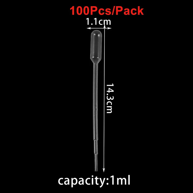 Pipeta de transferencia desechable para laboratorio, herramientas de maquillaje, cuentagotas, suministros de experimentos claros para laboratorio, 100 piezas