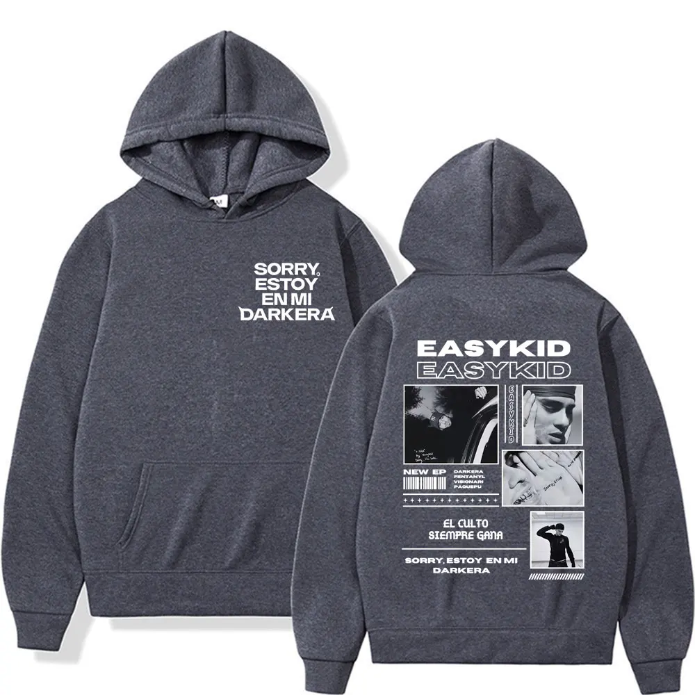 مغني الراب Easykid ألبوم جولة 2025 ميرش البلوز الرجال النساء Harajuku خمر عالية الجودة الكلاسيكية هوديس الراحة بلوزات غير رسمية