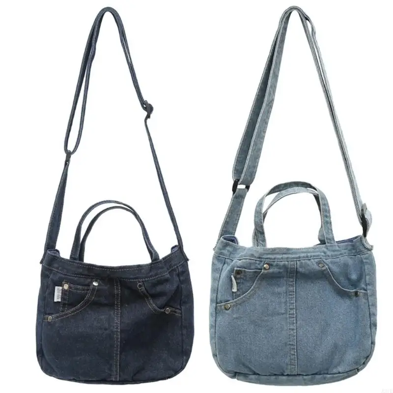 

Japanese Washed Jeans Shoulder Bag Large Capacity Satchel Purse Crossbody Bags For Artistic And Fashionable Look