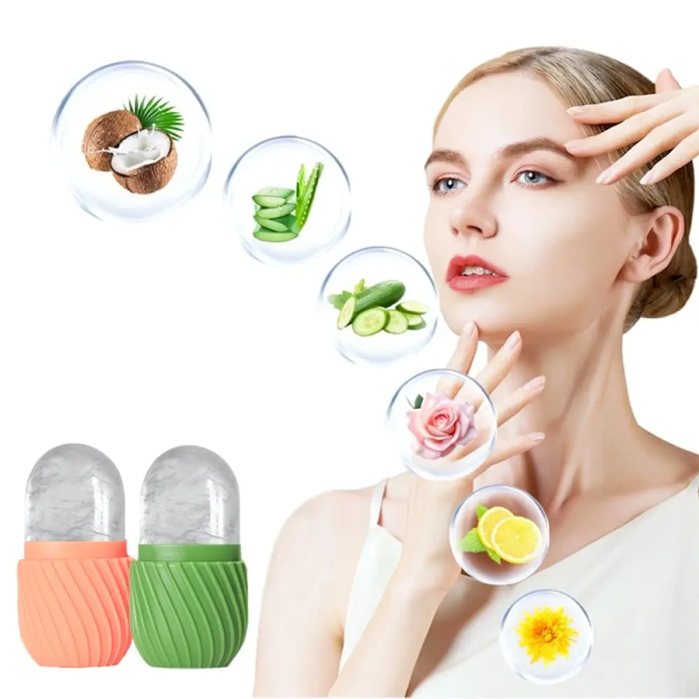 Face Cooling Ice Roller Silicone Mold Skin Care Massager Beauty Tool Facial Cold Compress For Pore Shrink Tightening