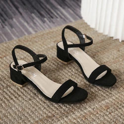 Women's Sandals Summer Fashion Casual Sandals Open Toe Women's Sandals Buckle Block Heel Sandals Sandalias De Verano Para Mujer