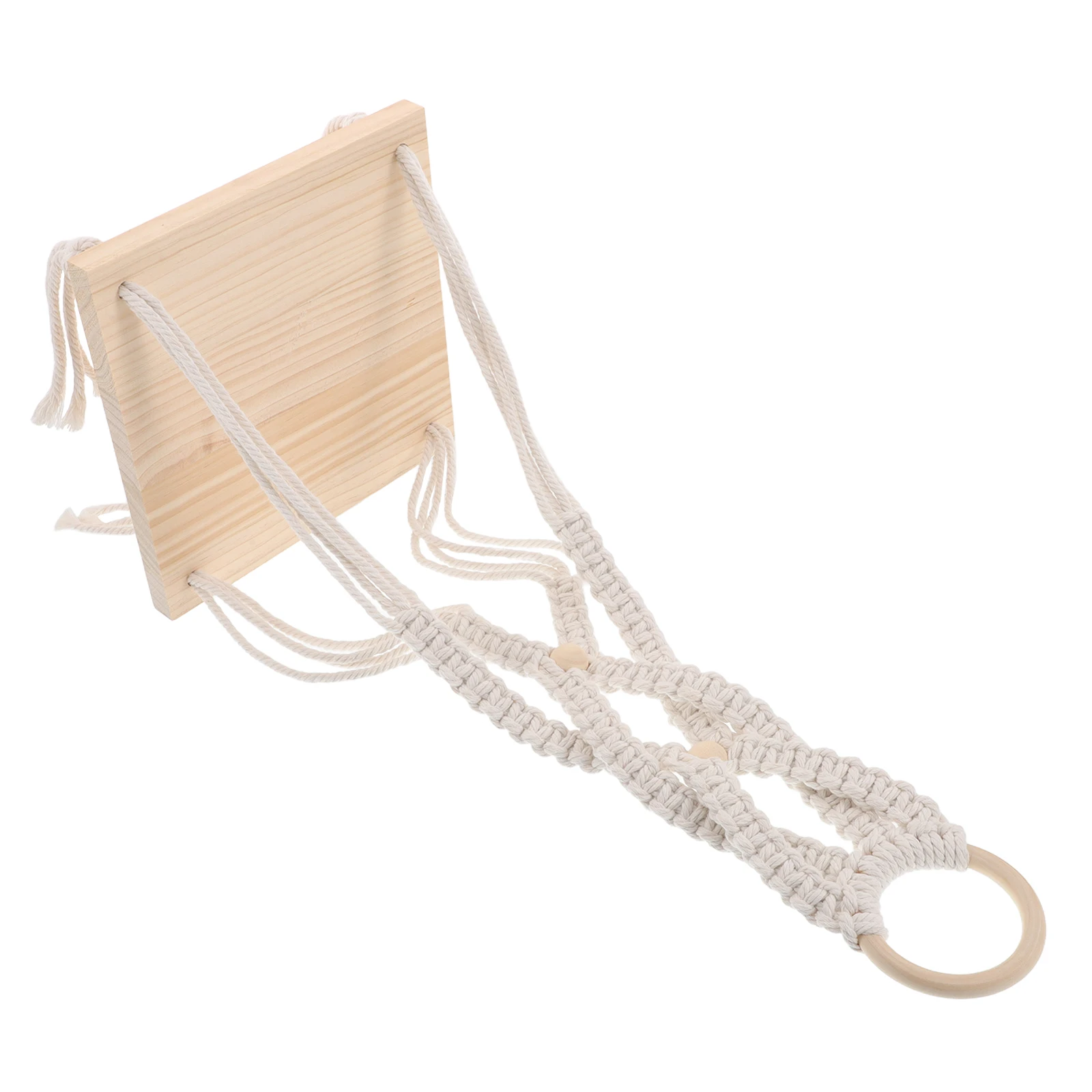 

Tapestry Rack Hand Woven Shelves Cotton Rope Storage Chic Shelving Boho Plant Holder for Plants Bohemia