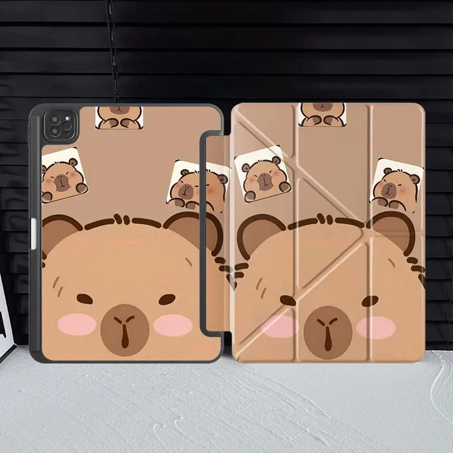 Capybara Cute Tablet Case For iPad Pro 2025 Pro 11th 10th 9th 8th 7th 12.9inch Mini 6 7 Air 4 5 M3 M2 1 2 M4 11inch Holder Cover