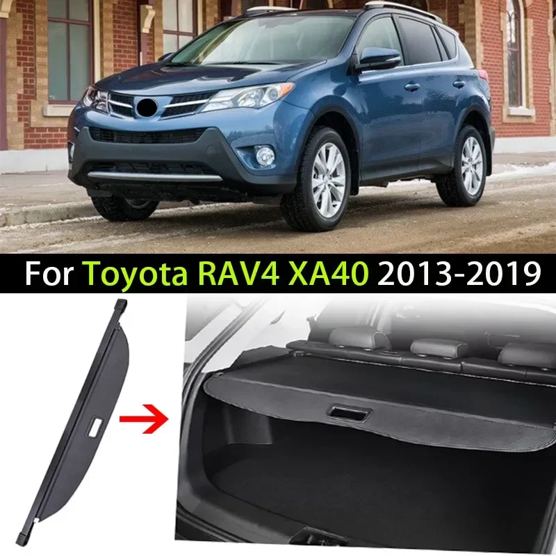 Car Trunk Cargo Cover for Toyota RAV4 XA40 RAV 4 2013-2019 Luggage Tray Storage Security Shield Curtain Partition Mat Accessorie