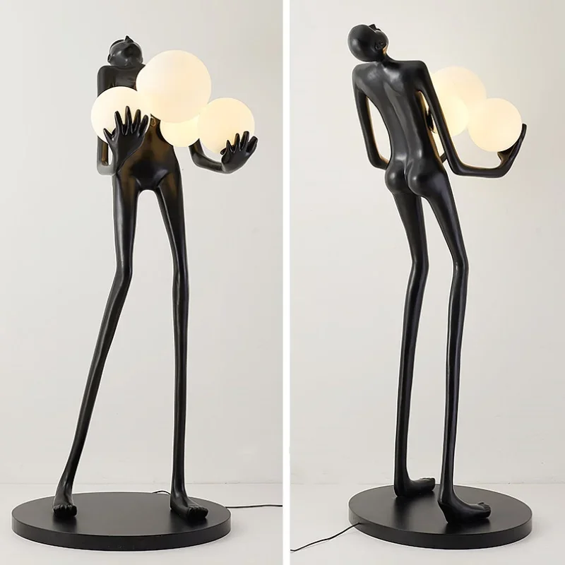 2026 Unique Nordic Humanoid Floor Lamp Sculpture Design Exhibition Hall Decoration Living Room Lamp Bedroom Styling Lamp