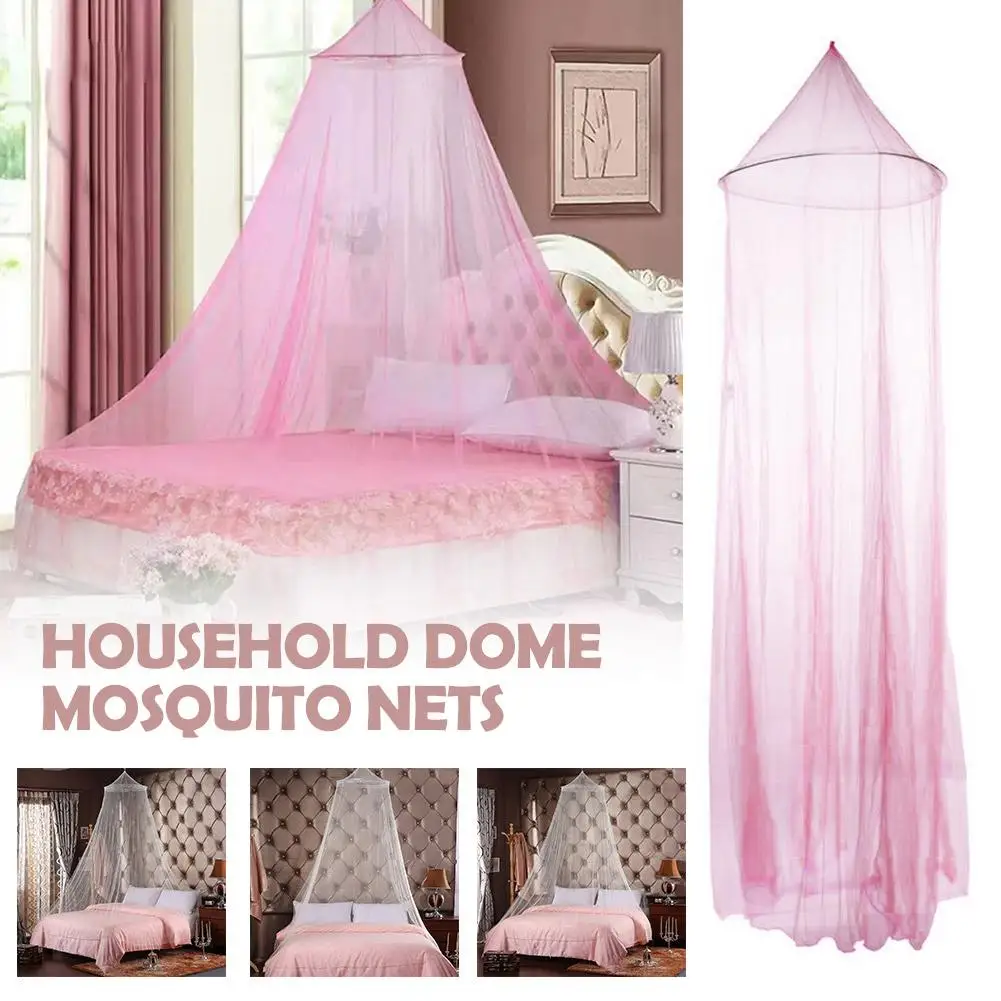 Princess-Style Bed Canopy Mosquito Net for Summer - Polyester Lace Mesh Fabric - Perfect for Bedroom Home Decor Dropshippin A0C2