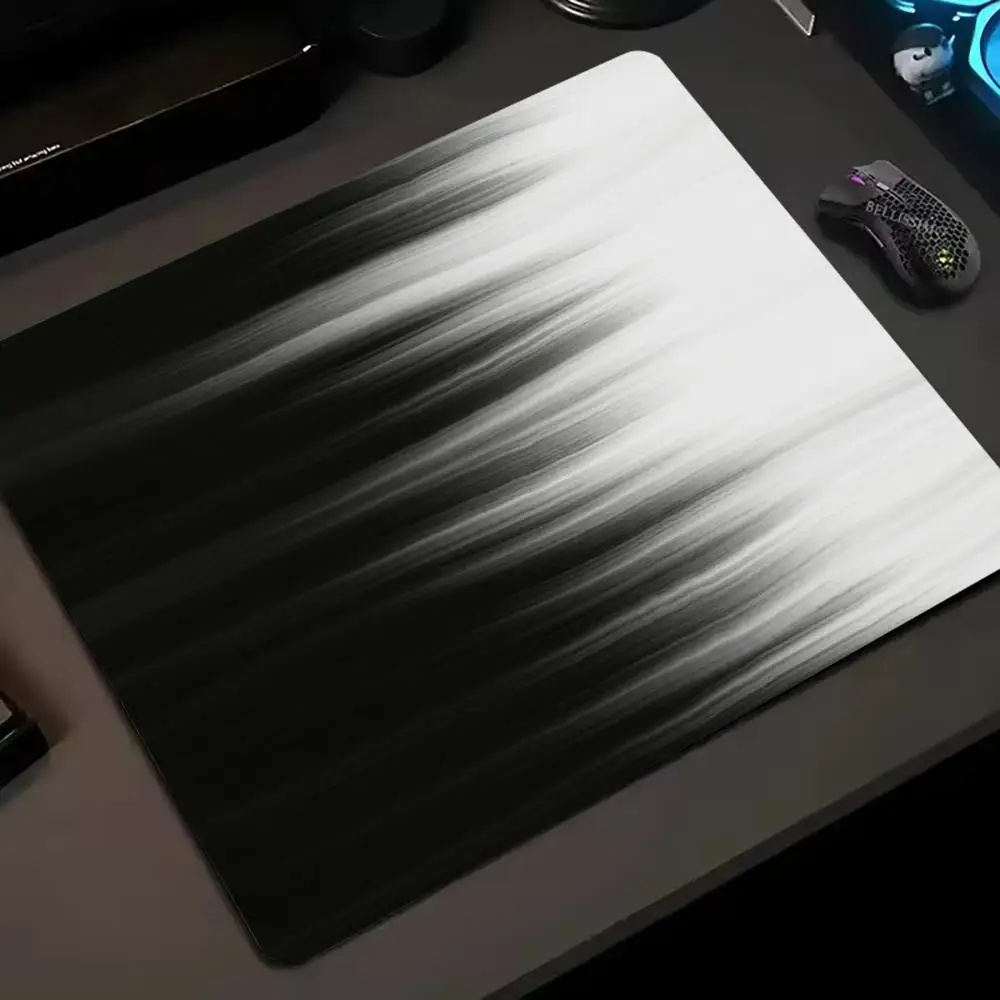Small Size 45X50 Mousepad Motion Blur Stripes Gradient Line Art Non-Slip Rubber Base Mousepad For Laptop PC Office Gaming Decor