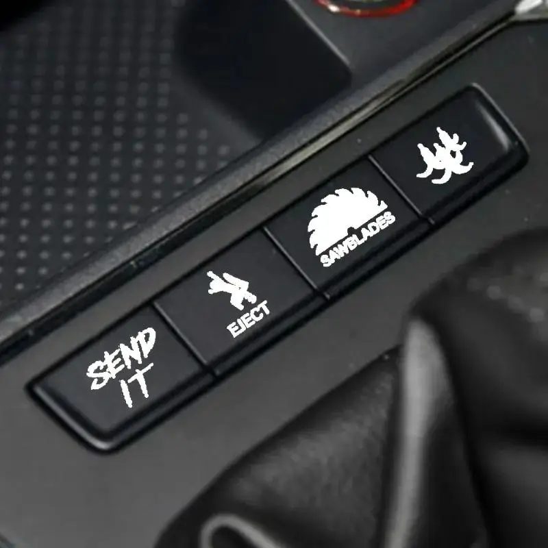 1Set Car Interior Button Sticker, Console Switch Creative Vinyl Decal, Universal Decor for Vehicle Motorcycle