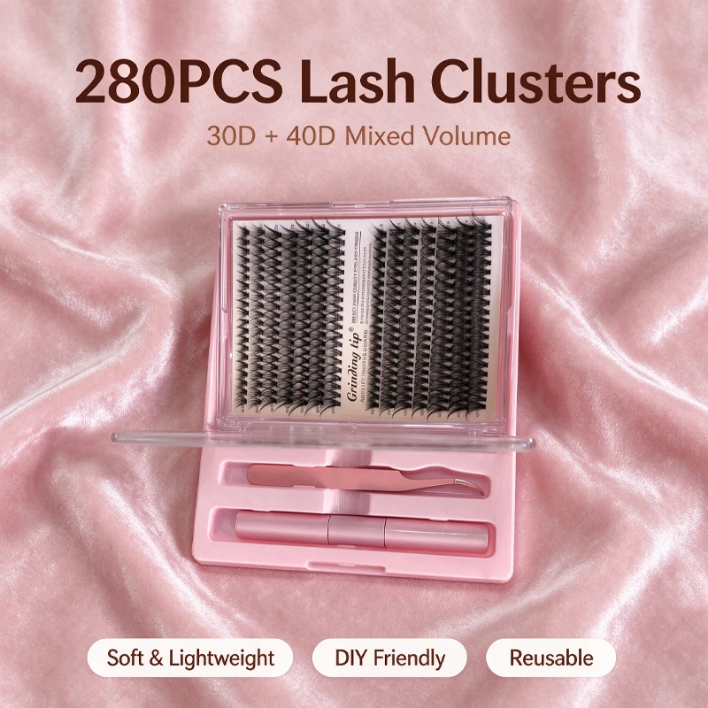30D 40D DIY Eyelash Cluster Set 8-16mm Professional Fake Eyelashes Kit for Eye Makeup And Beauty