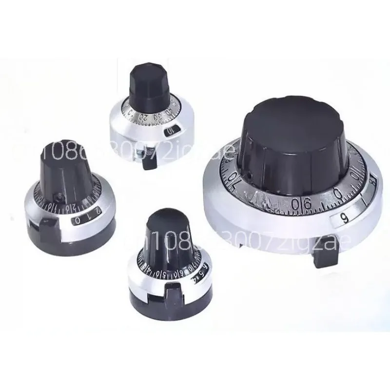 10pcs Precision Digital Multi-turn Knob XSN H-23-6A 4/6mm Counting Scale Self-locking Potentiometer Cap B2 6.35