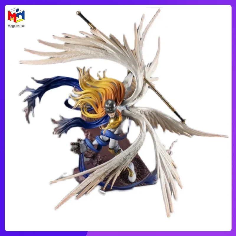 

In Stock Megahouse G.E.M.Series Digimon Adventure Angemon New Original Anime Figure Model Toys Boy Action Figures Collection Pvc