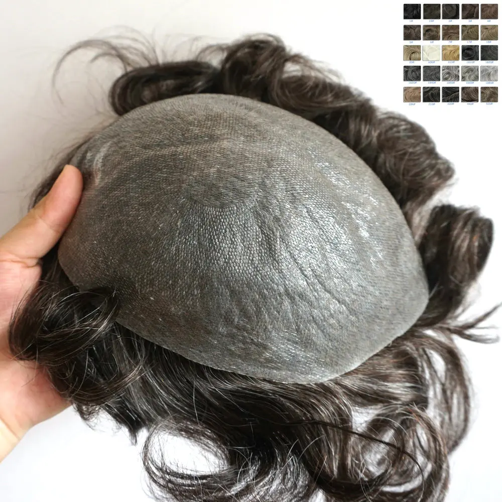 

NG Super Thin Skin Man Wig Peruk Индийские волосы Remy для мужчин Протез волос Одноразовые