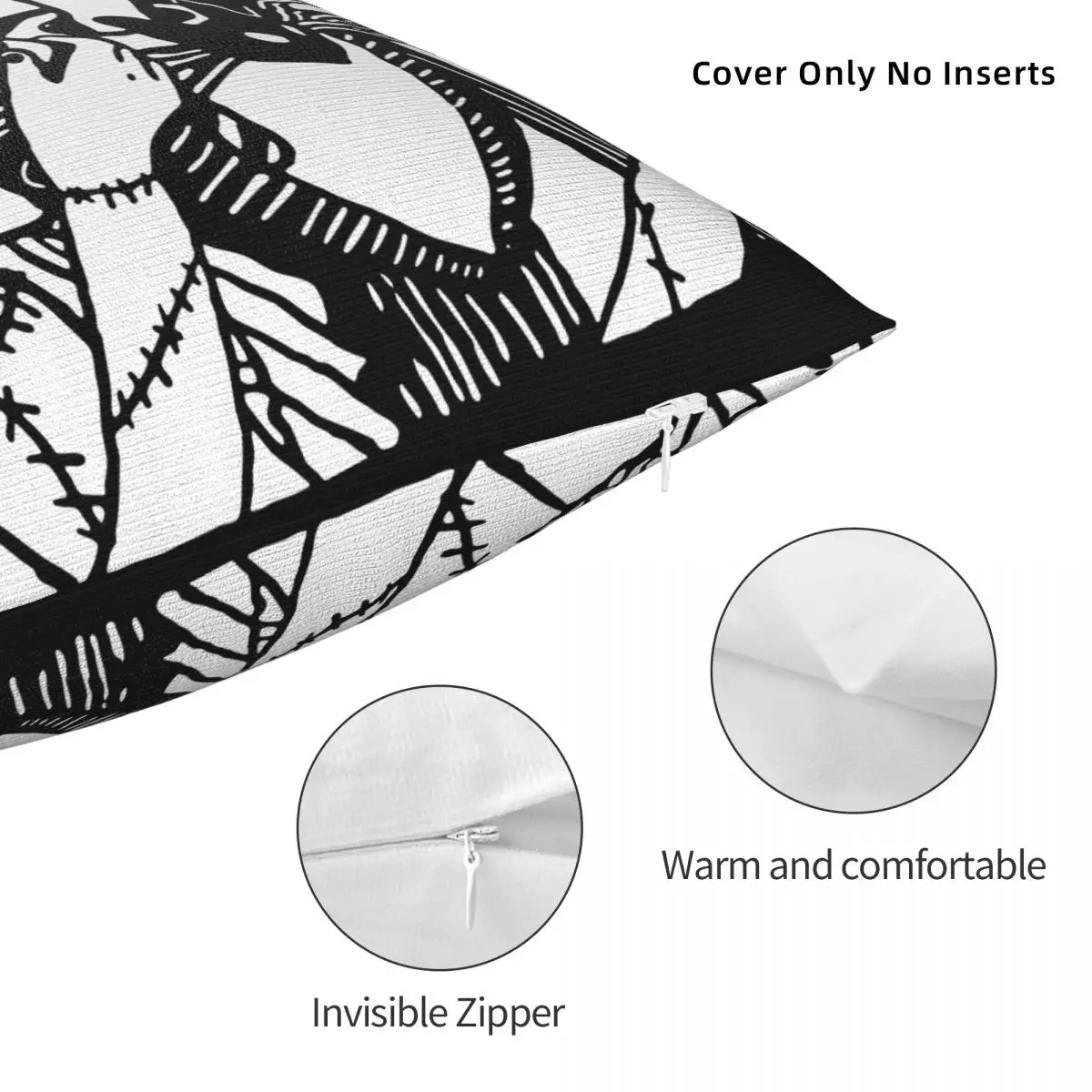 كابوس قبل عيد الميلاد كيس وسادة مربع جاك سكيلينجتون سالي هالوين هدية وسادة تغطي ديكور المخدة للسيارة
