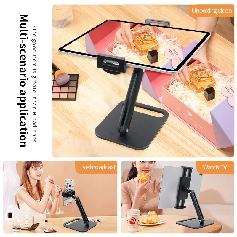 Adjustable 360 Degree Desktop Phone Stand Flexible Mobile Holder with Folding Design for Desk or Table Use