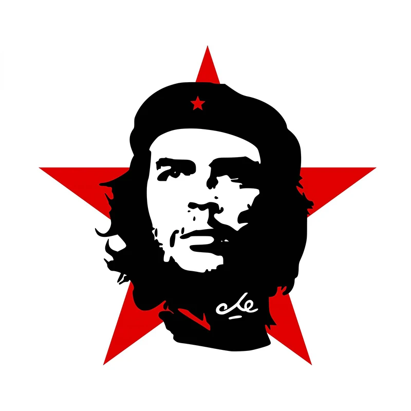 Jpct Che Guevara warning decal for cars, refrigerators, laptops, motorcycles block scratches waterproof sticker length 15cm