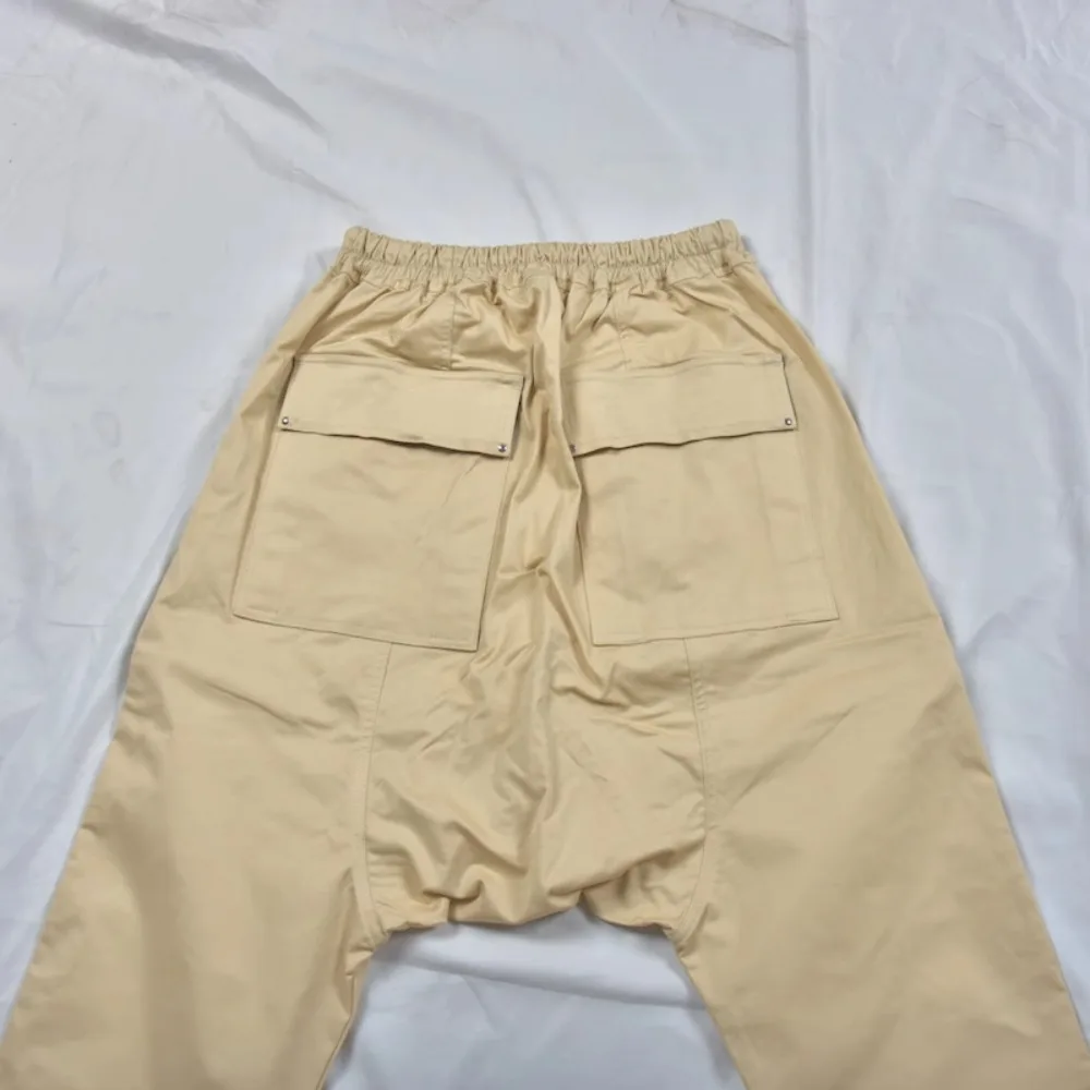 High Street RO Style Men's High Street Early Autumn Fashion Harlan Beige Straight Leg Pants Youth Casual Pants Stretch