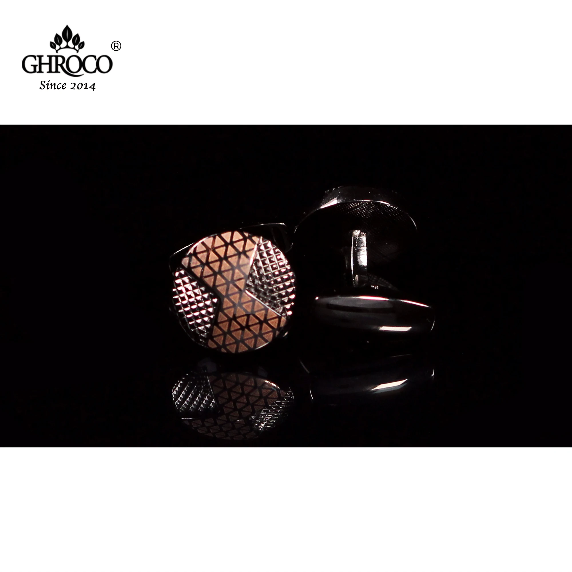 GHROCO جودة عالية رائعة سطح الليزر قميص مطبوع أزرار أكمام موضة هدايا فاخرة لرجال الأعمال والسيدات والزفاف