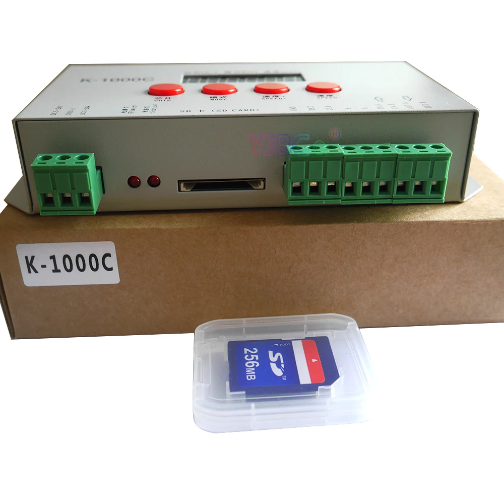 K-1000C (T-1000S Updated) Program IC Pixels LED Strip Controller WS2811 WS2812B,WS2815,APA102, T1000S 2048 Pixels Dimmer DC5-24V