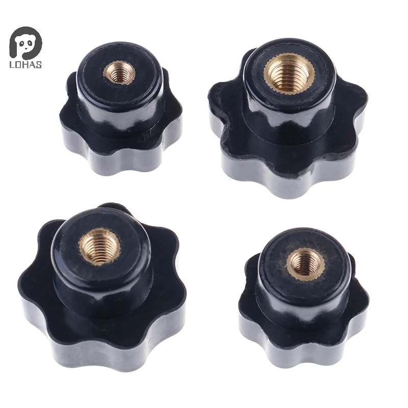 M6/M4/M5/M8 Plastic Carbon Steel Galvanization Male Thread Star Shaped Head Clamping Nuts Knob For Industry Equipment