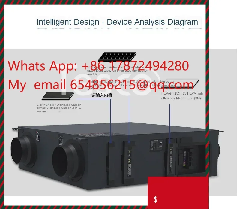 Two-Way Flow Fan Integrated Central Fresh Air System - Commercial Ventilation Equipment