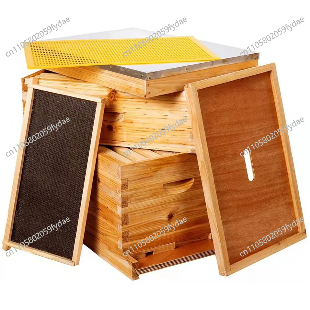 Boiled wax fir bee beekeeping tools, full set of high box wax beehives