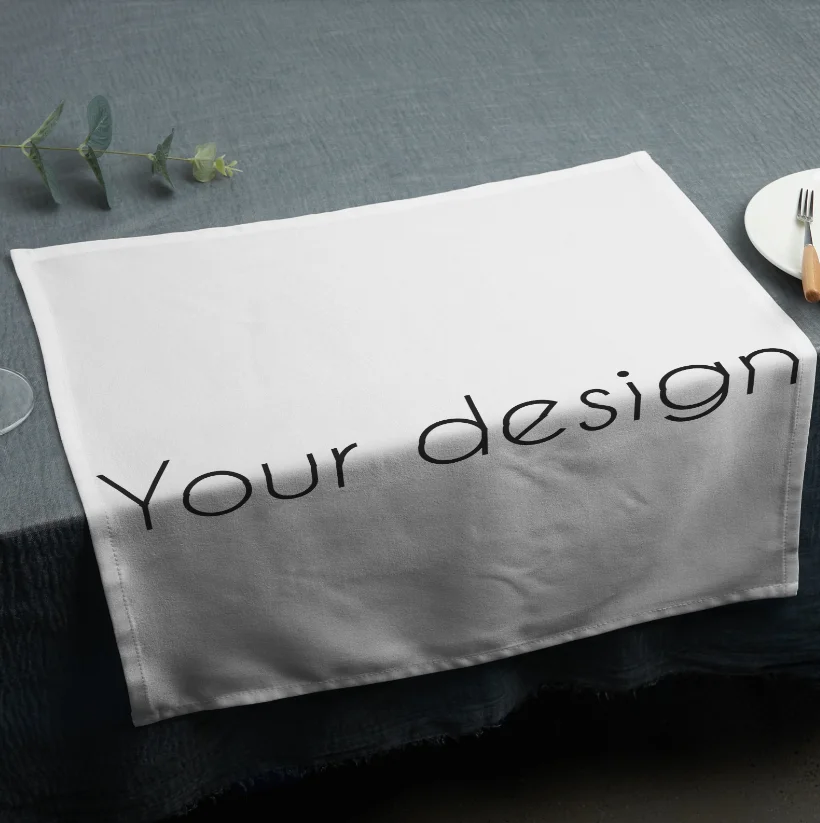 Custom Personalized Napkin 50x50cm DIY Print Logo Photo Image Dining Table Serviettes for Wedding Party Banquet Event Home Decor