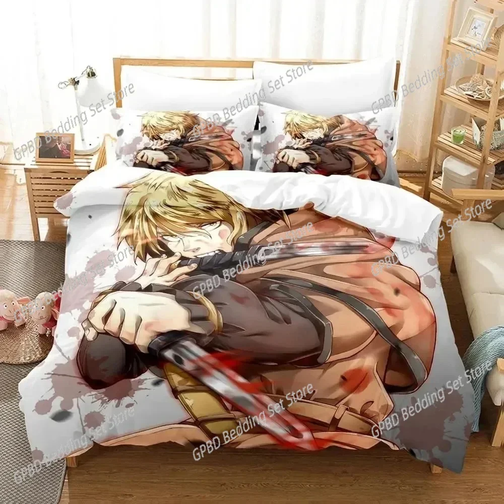 

Anime Vinland Saga Bedding Set For Bedroom Soft Modern Bedspreads Comefortable Kids Duvet Cover Quilt Cover And Pillowcase