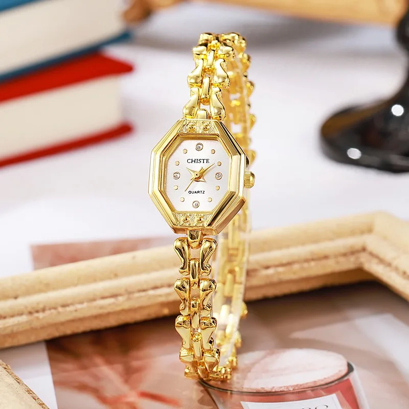 الرجعية السيدات سوار ساعة العلامة التجارية مضلع الهاتفي ساعة كوارتز للنساء هدية ساعات المعصم دروبشيبينغ Relojes Para Mujer