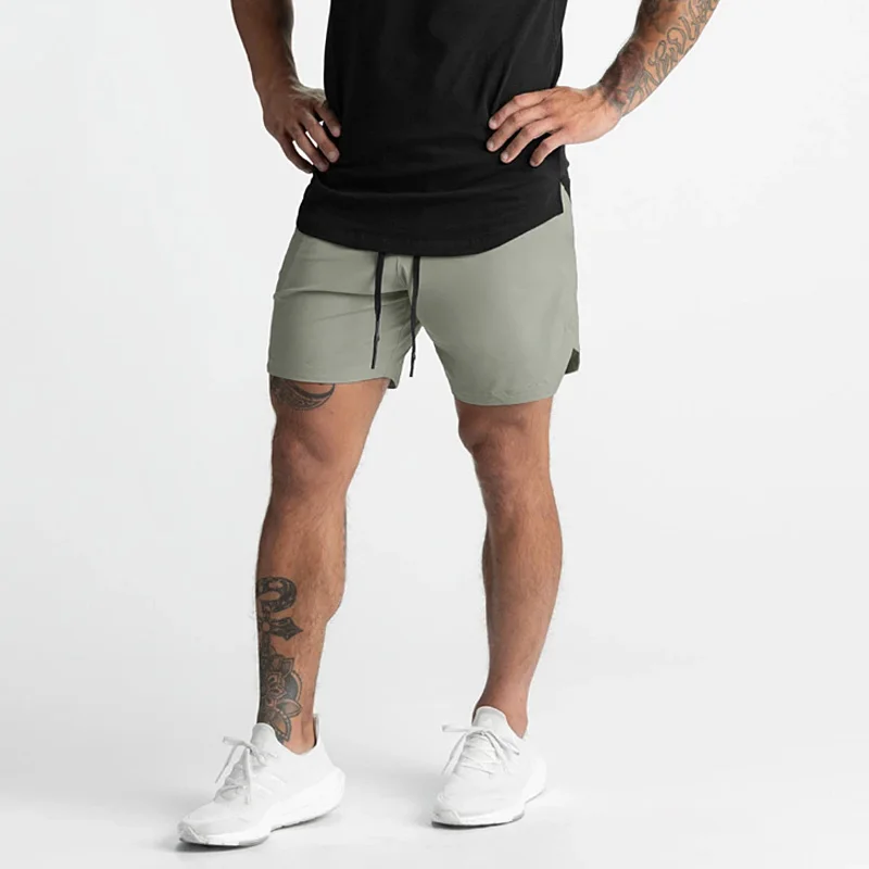 US-Größe Herren Fitness studio schnell trocknende Jogging-Shorts Fitness-Training Laufen kurze Hosen Mann Sport lässig Bodybuilding Jogging hose