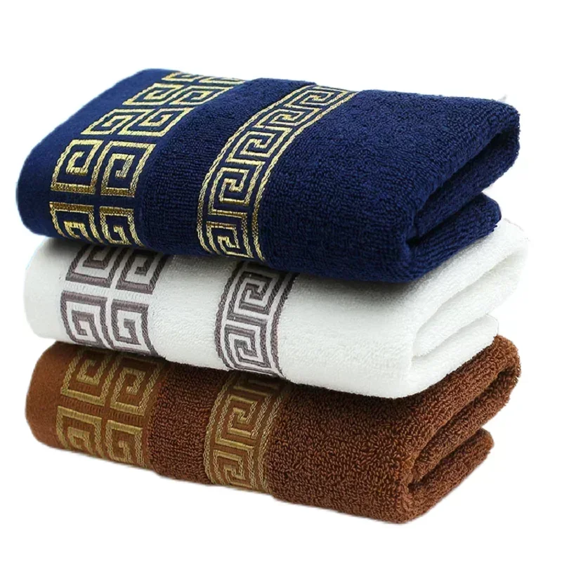 Multi-color Cotton Bath Towel Increases Water Absorption Adult Bath Towel Solid Color Golden Silk Soft Affinity Face Towel