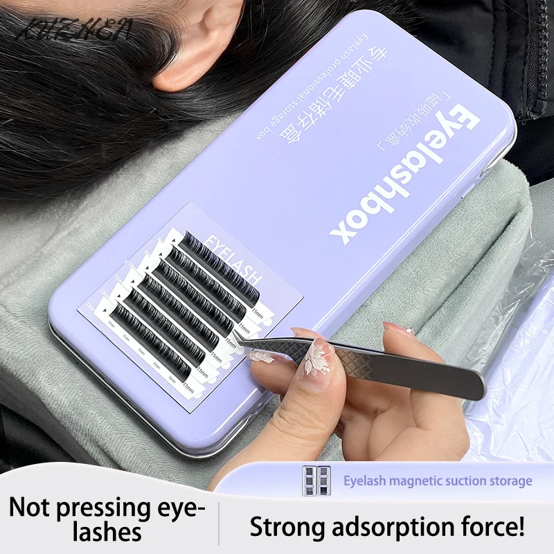 

Single Layer Lash Extension Display Box Pallet Storage Box For Individual Suspended Magnetic Sheets Eyelash Protection Box