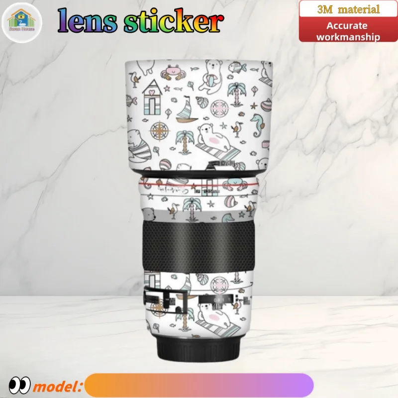 EF135F2 لكانون EF135mm F2 ملصق عدسة الكاميرا ، الجلد DIY ، طبقة رقيقة واقية مقاومة للاهتراء الخياطة الدقيقة