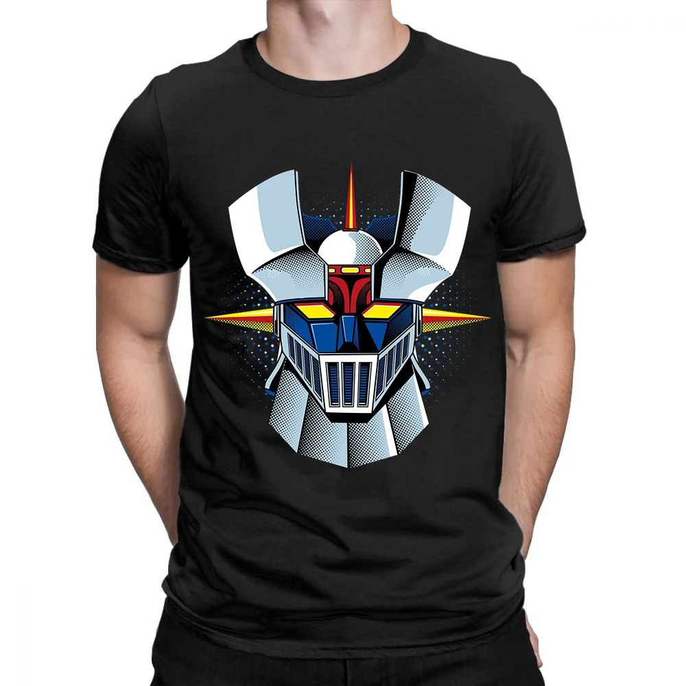 

Fashion Streetwear Mazinger z anime movie robot streetwear graphic print t-shirt men's casual t-shirt Casual TopsF