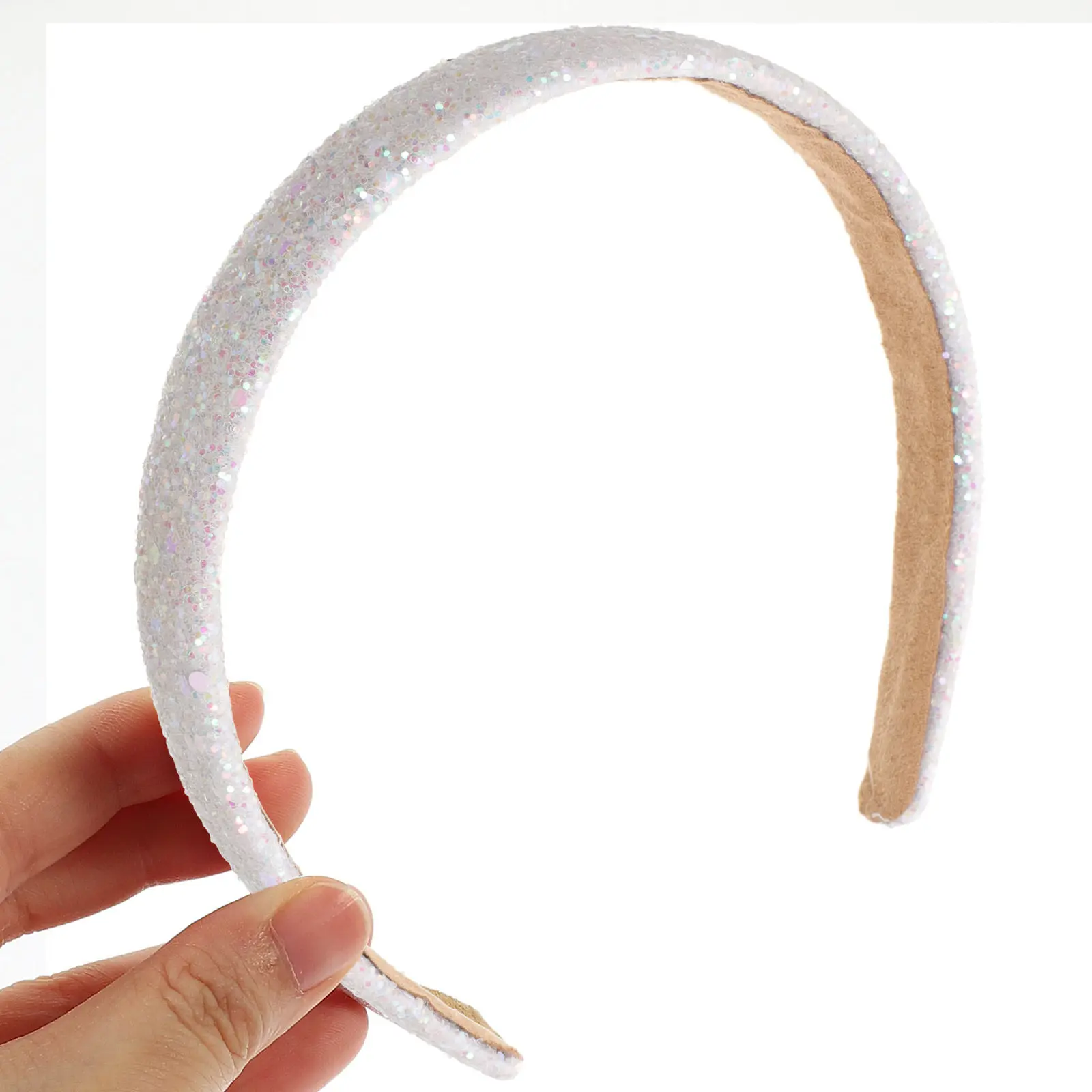 

Candy Color Sequin Headband Female Sparkly Hairband Lightweight Skin Friendly Elegant Goddess Party Bridal Headdress Daily Use