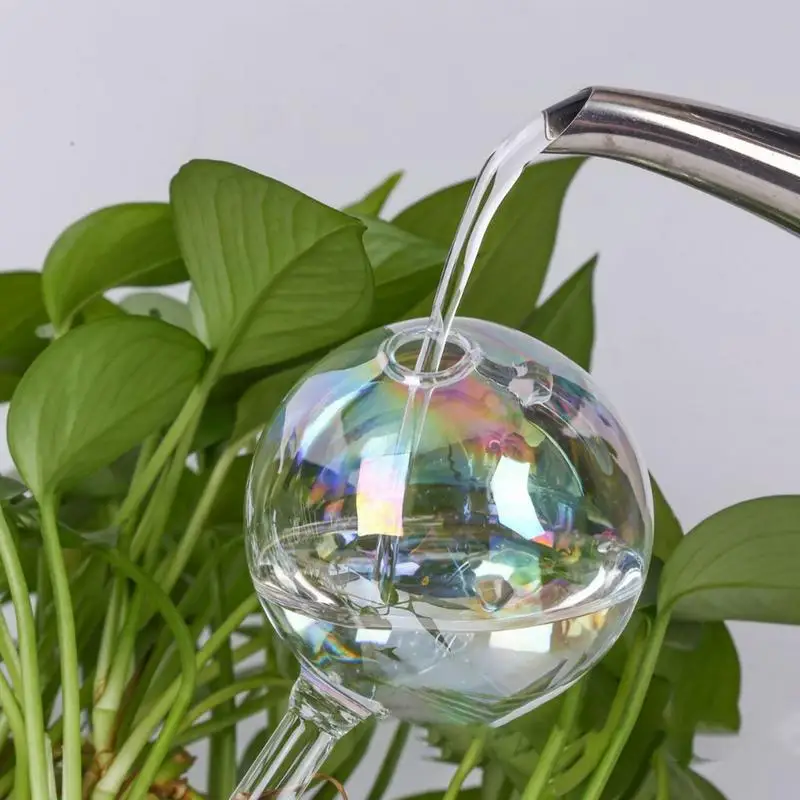 Plant Watering Globes Rainbow Gradient Color Automatic Watering Bulbs Clear Flower Automatic Watering Device Auto Waterer Tool