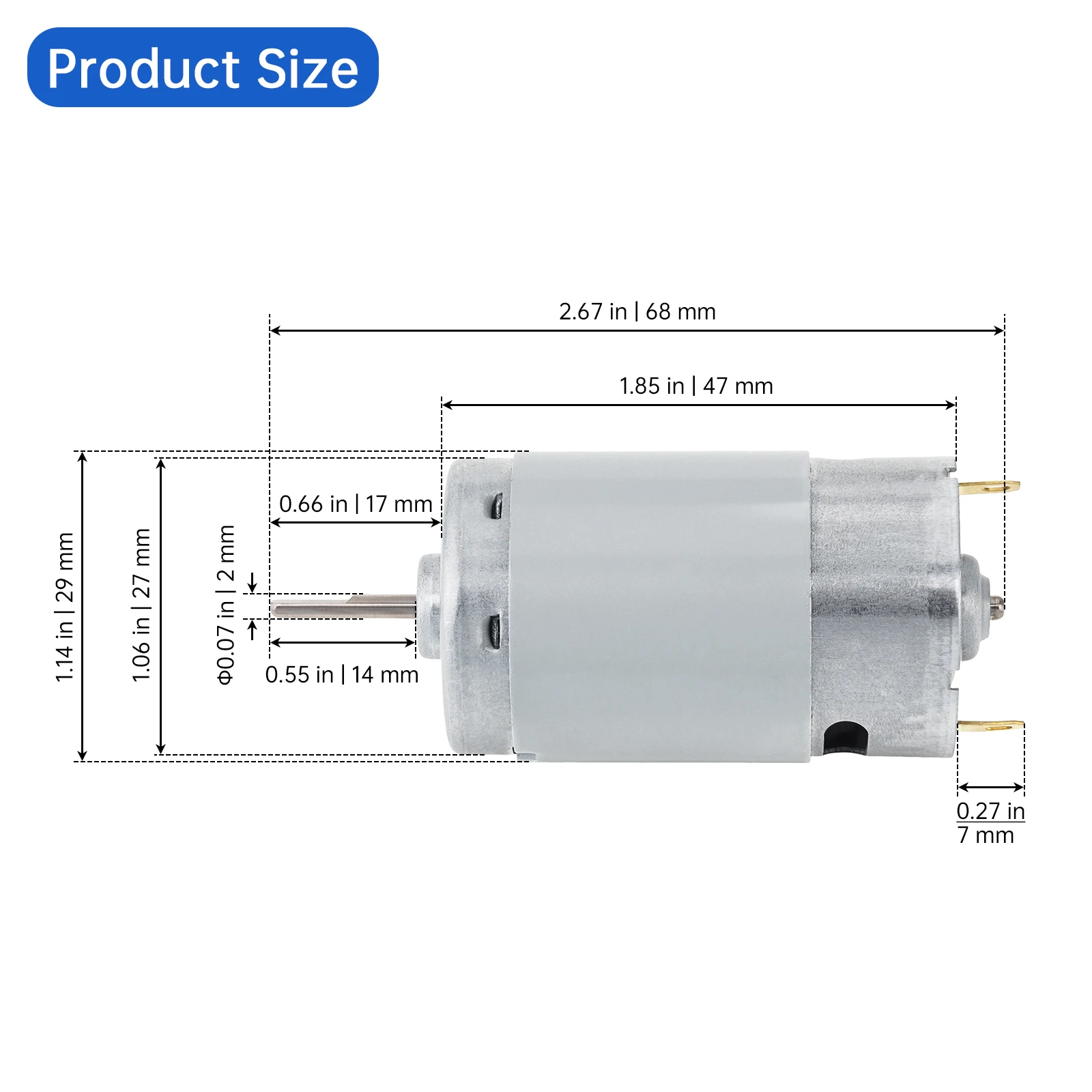 RS395 DC Motor 12V - 36V 18000RPM D-Shaft High Speed Brushed Micro Motor Replacement for Electric Screwdriver / DIY Project