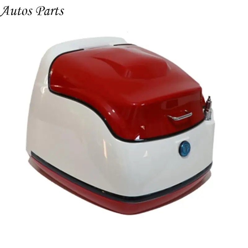 

57BA 38L Retro Motorcycle Trunk Case Metal Handles & Reinforced Hinges for Riding