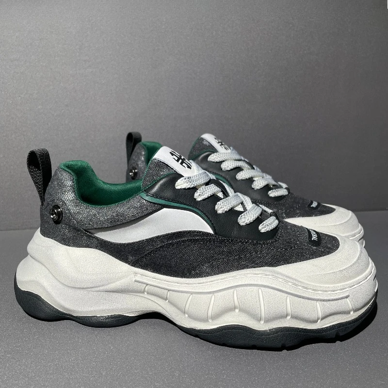 

Europe/American Denim Casual Shoes for Men's Comfortable Breathable Lightweight Canvas Shoes Wide Version Height Increasing Shoe