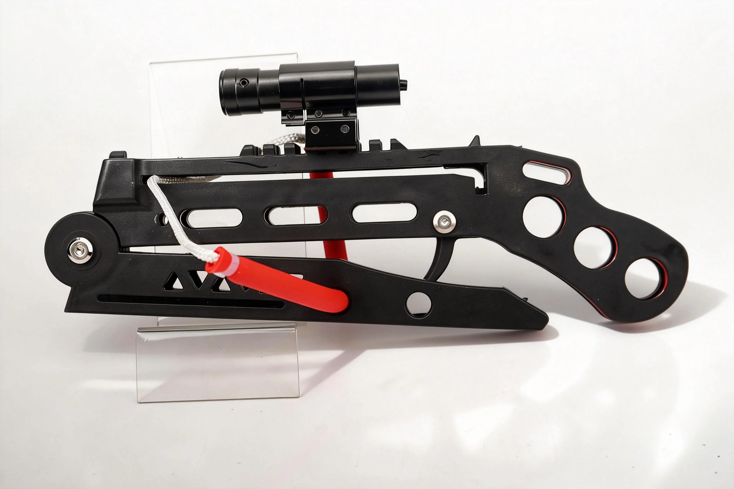 High Power Hunting Slingshot Catapult with Laser Aiming and Optical Scope for Accurate Shooting
