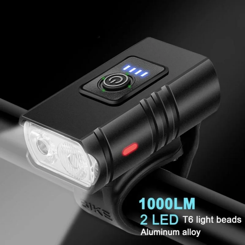 Bike Light USB Rechargeable T6 LED Bicycle Lights 6 Modes MTB Flashlight Bicycle Headlight for Cycling Bicycle Front Lamp