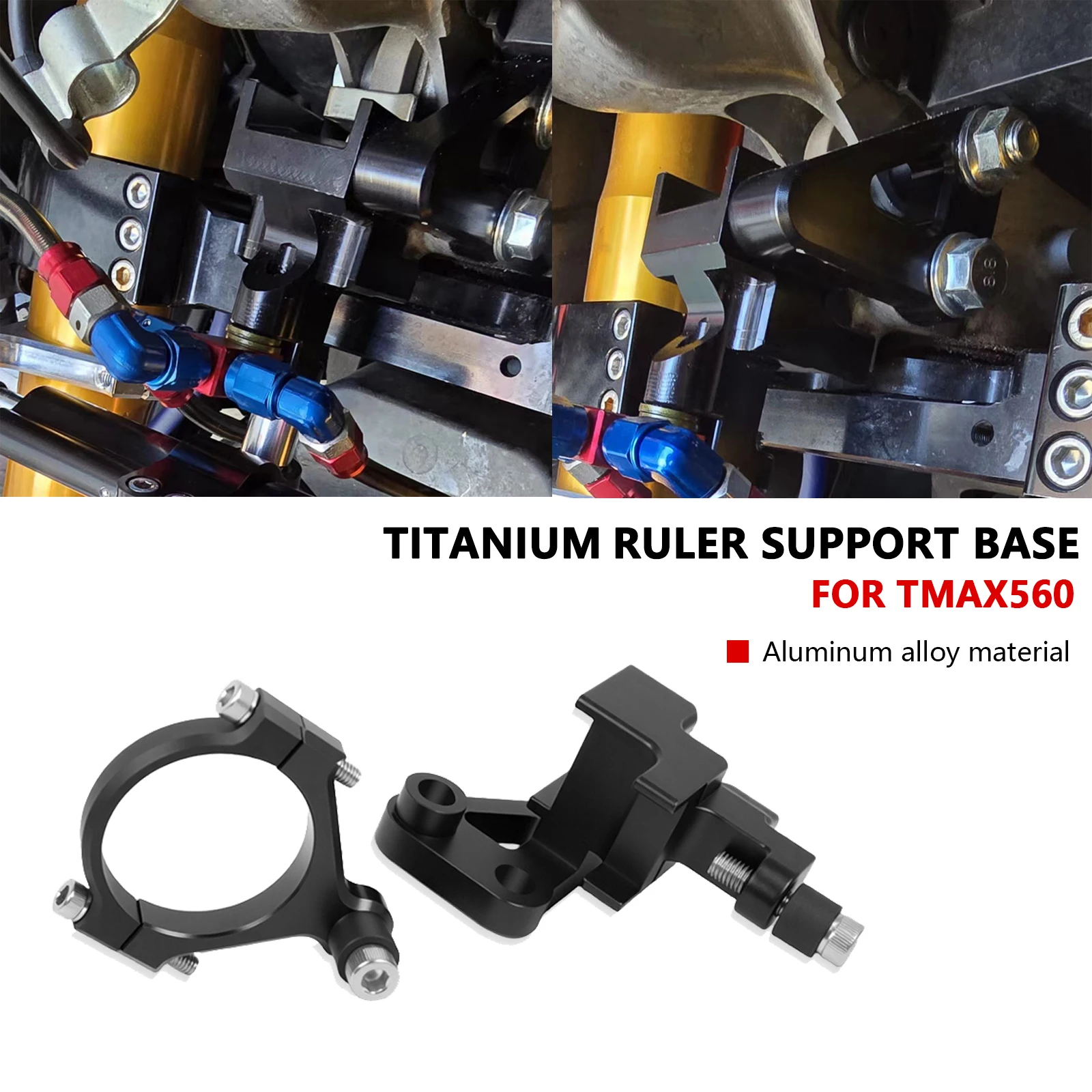 x-t-for-motorcycle-steering-damper-bracket-stabilizer-support-titanium-ruler-base-mounting-bracket-tmax-560-tmax560-t-max-560