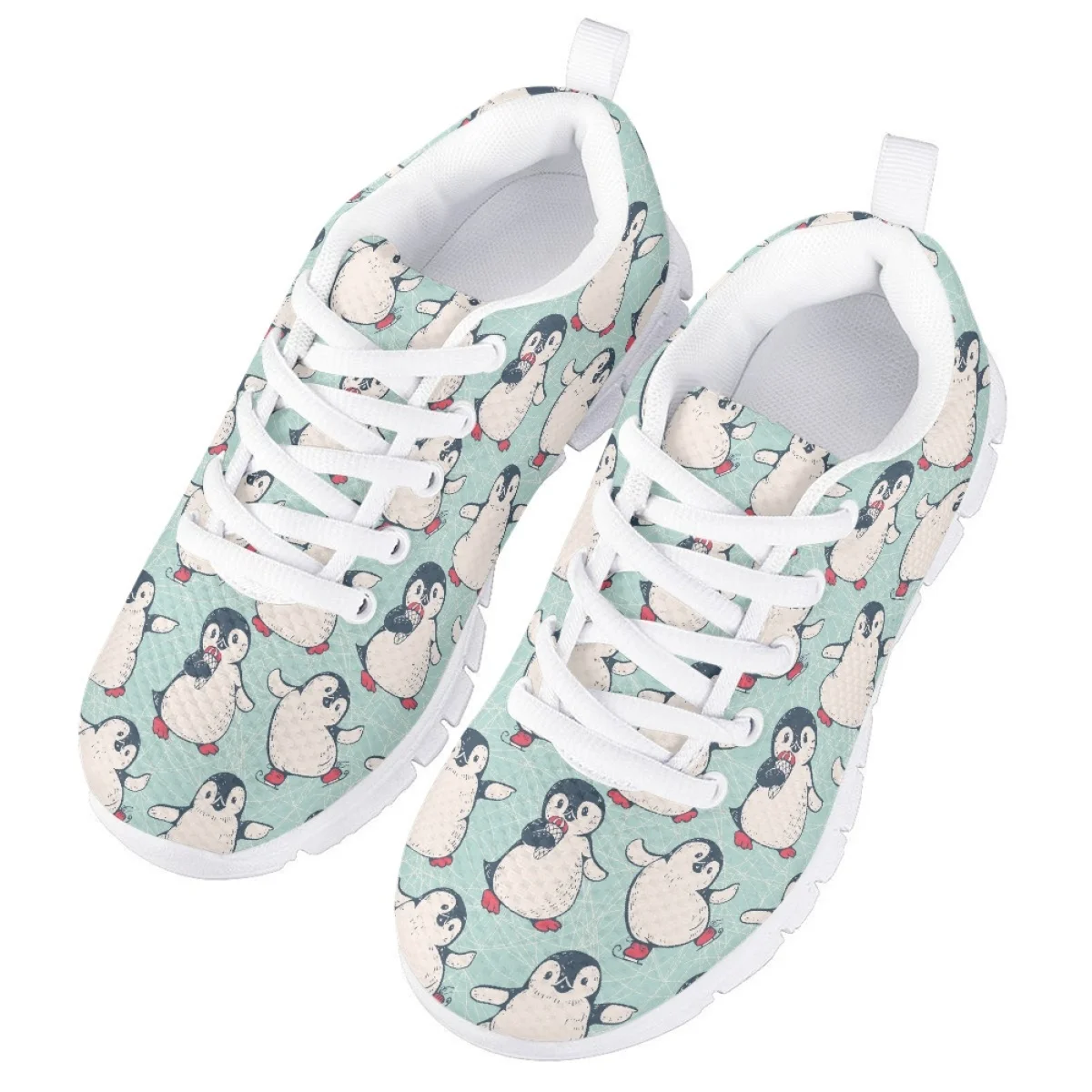 Kinderloopschoenen Kawaii Cartoon Pinguïnpatroon Voor Jongensmeisje Outdoor Reisschoenen Merk Ontwerp Ademende Sneakers