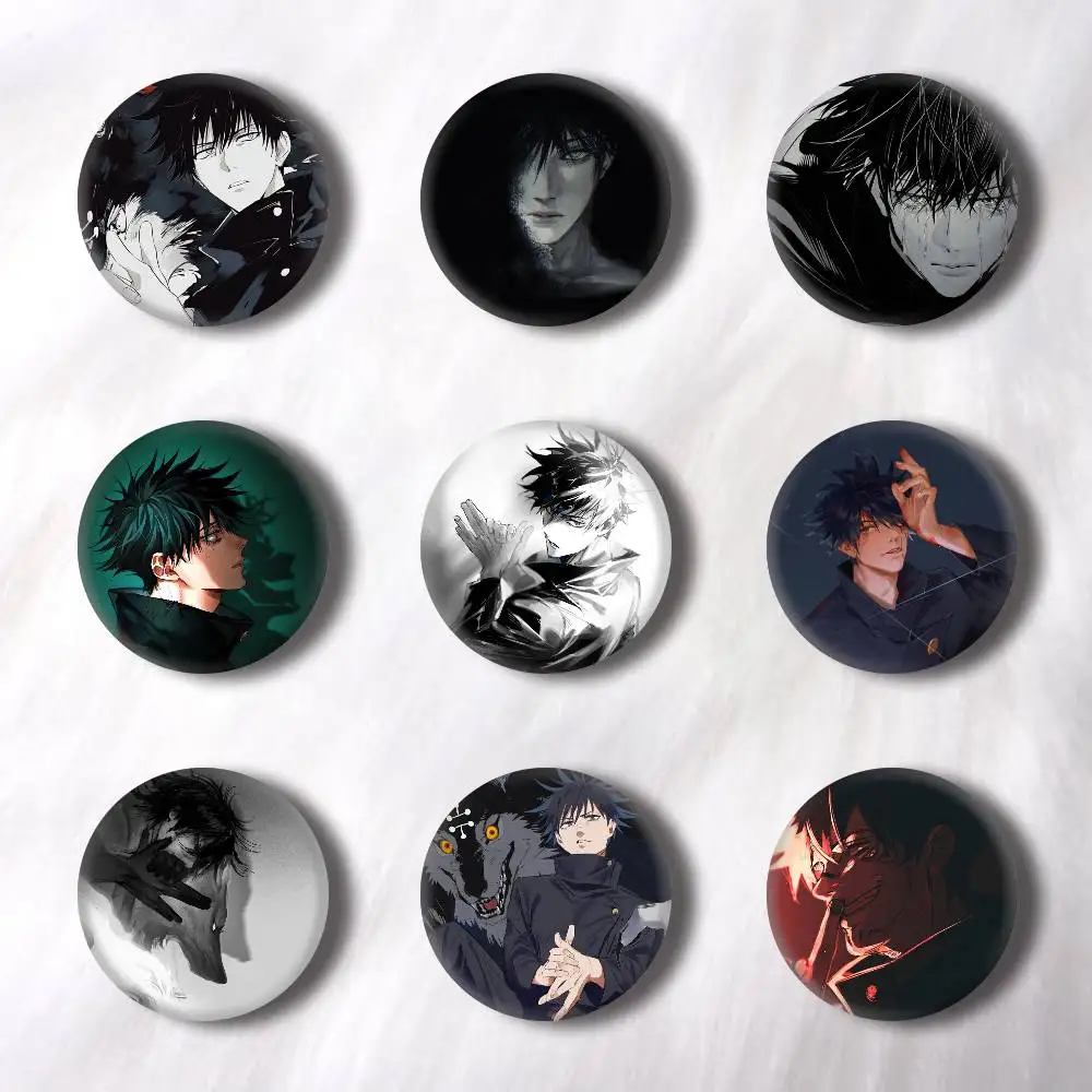 Anime Fushiguro Megumi Creative Round Button Badges Cute Pin Brooch for Backpack Clothes Lapel Jewelry Accessories Friends Gift