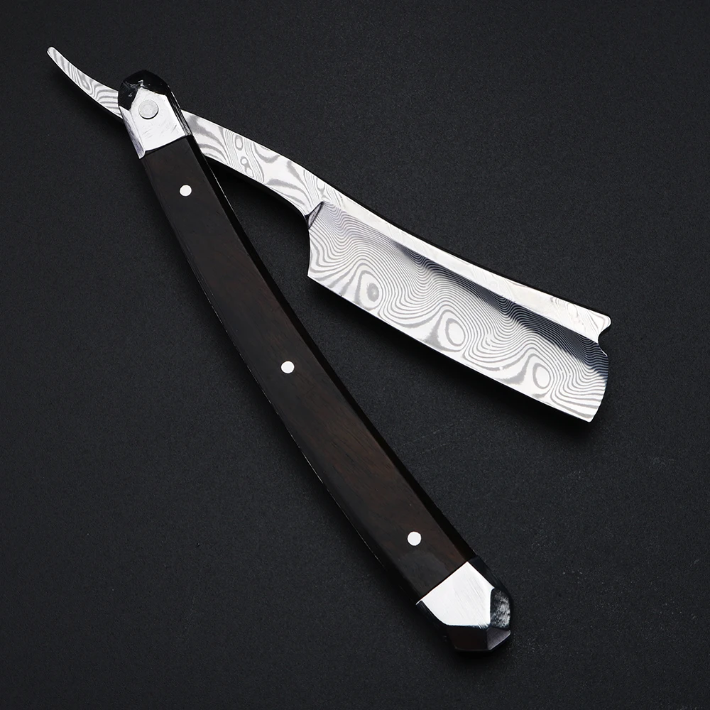 XUANFENG Damascus steel folding razor Hard steel 110 layer high hardness sharp straight razor