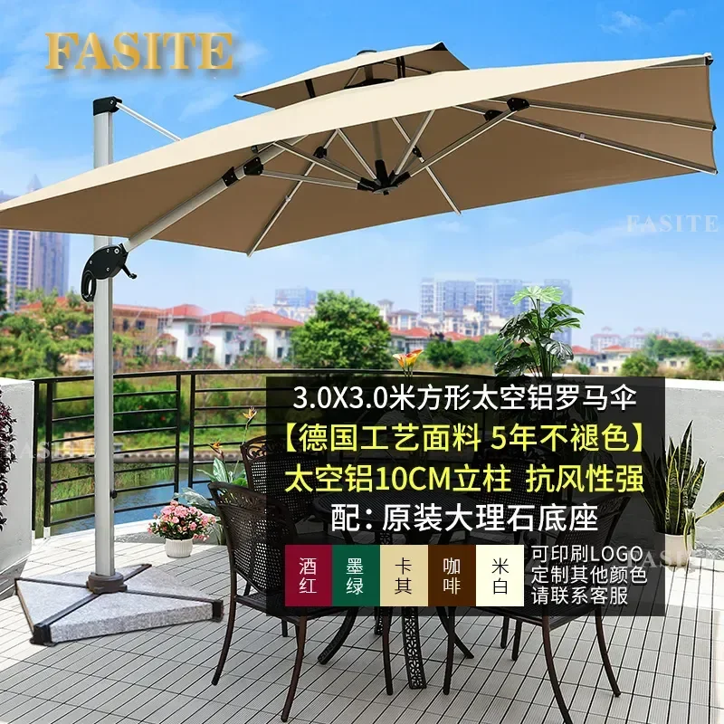 For Outdoor Garden Large Roman Parasol Sun Umbrella for Balcony Villa Patio Stall Heavy Duty Shade Canopy