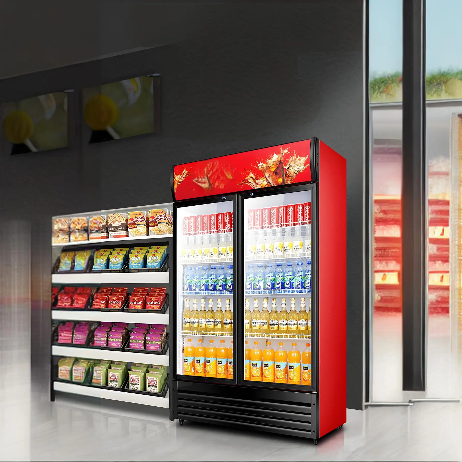 Refrigerator Equipment Factory 2 Door Commercial Refrigerator Freezers Refrigerators Display Cooler 2025